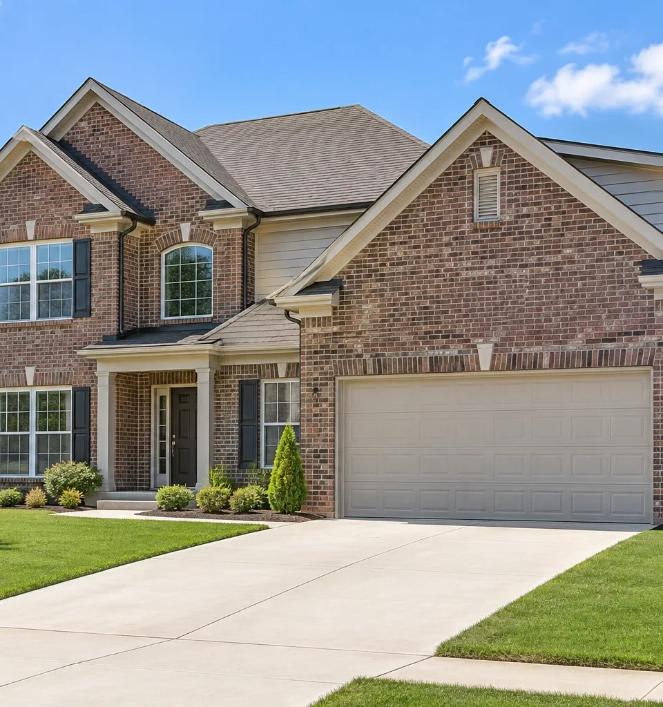 A newer two story suburban house